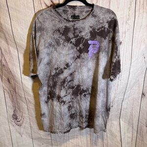Primitive X Naruto Men's Gray Tie-Dye Short Sleeve Crewneck T- Shirt Large